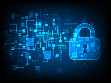 lock blue technology artistic HD Desktop Wallpaper | Background Image