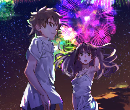 Norimichi Shimada Nazuna Oikawa Anime Uchiage Hanabi, Shita kara Miru ka? Yoko kara Miru ka? HD Desktop Wallpaper | Background Image
