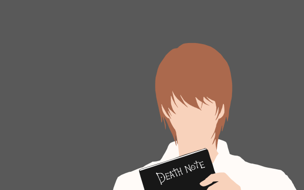 Anime Death Note Light Yagami Minimalist Brown Hair Book Kira HD Wallpaper | Background Image