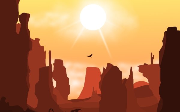 Artistic Nature Sun Desert Scorpion Minimalist HD Wallpaper | Background Image