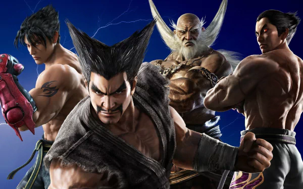 Kazuya Mishima Jinpachi Mishima Jin Kazama Heihachi Mishima video game Tekken Tag Tournament 2 HD Desktop Wallpaper | Background Image