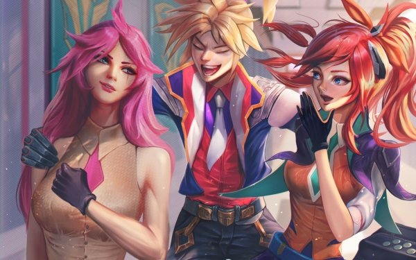 Video Game League Of Legends Ezreal Katarina Lux HD Wallpaper | Background Image