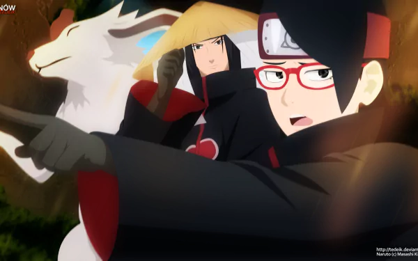 Itachi Uchiha Sarada Uchiha Akamaru (Naruto) Anime Boruto HD Desktop Wallpaper | Background Image