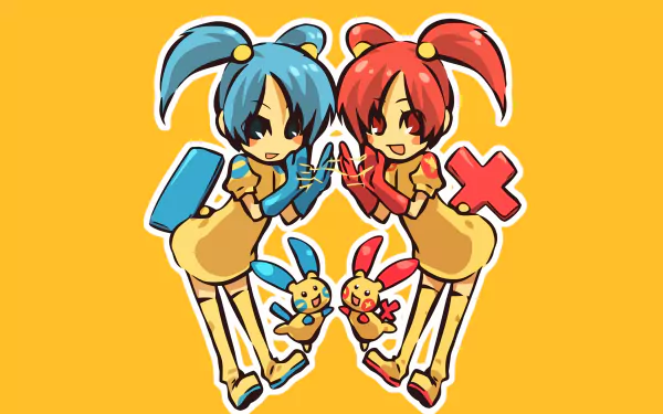  Plusle and Minun Moemon by hitec