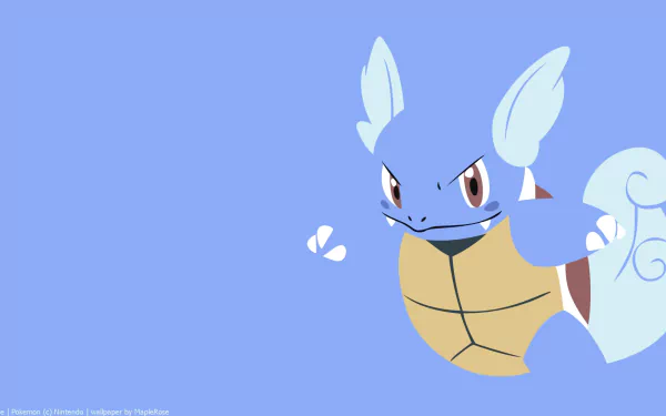 minimalist Wartortle (Pokémon) Anime Pokemon minimalist anime HD Desktop Wallpaper | Background Image