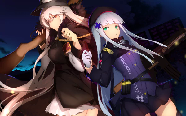 HK416 (Girls Frontline) Kar98k (Girls Frontline) video game Girls Frontline HD Desktop Wallpaper | Background Image