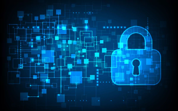 lock blue technology artistic HD Desktop Wallpaper | Background Image