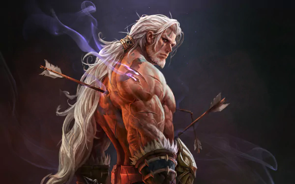 barbarian white hair fantasy warrior fantasy warrior HD Desktop Wallpaper | Background Image