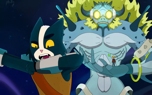 Mooncake (Final Space) Bolo (Final Space) Gary Goodspeed Avocato (Final Space) TV Show Final Space HD Desktop Wallpaper | Background Image