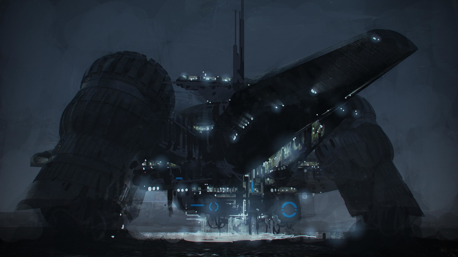 Download Sci Fi Spaceship HD Wallpaper by Steve Burg