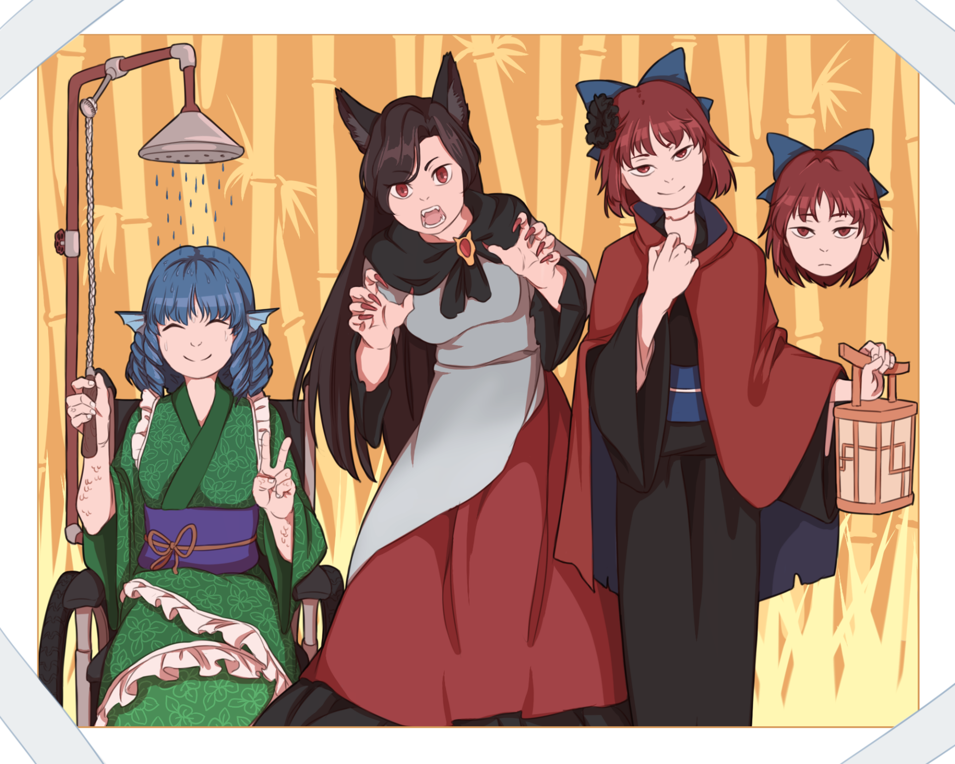 Download Kagerou Imaizumi Sekibanki (Touhou) Wakasagihime (Touhou ...