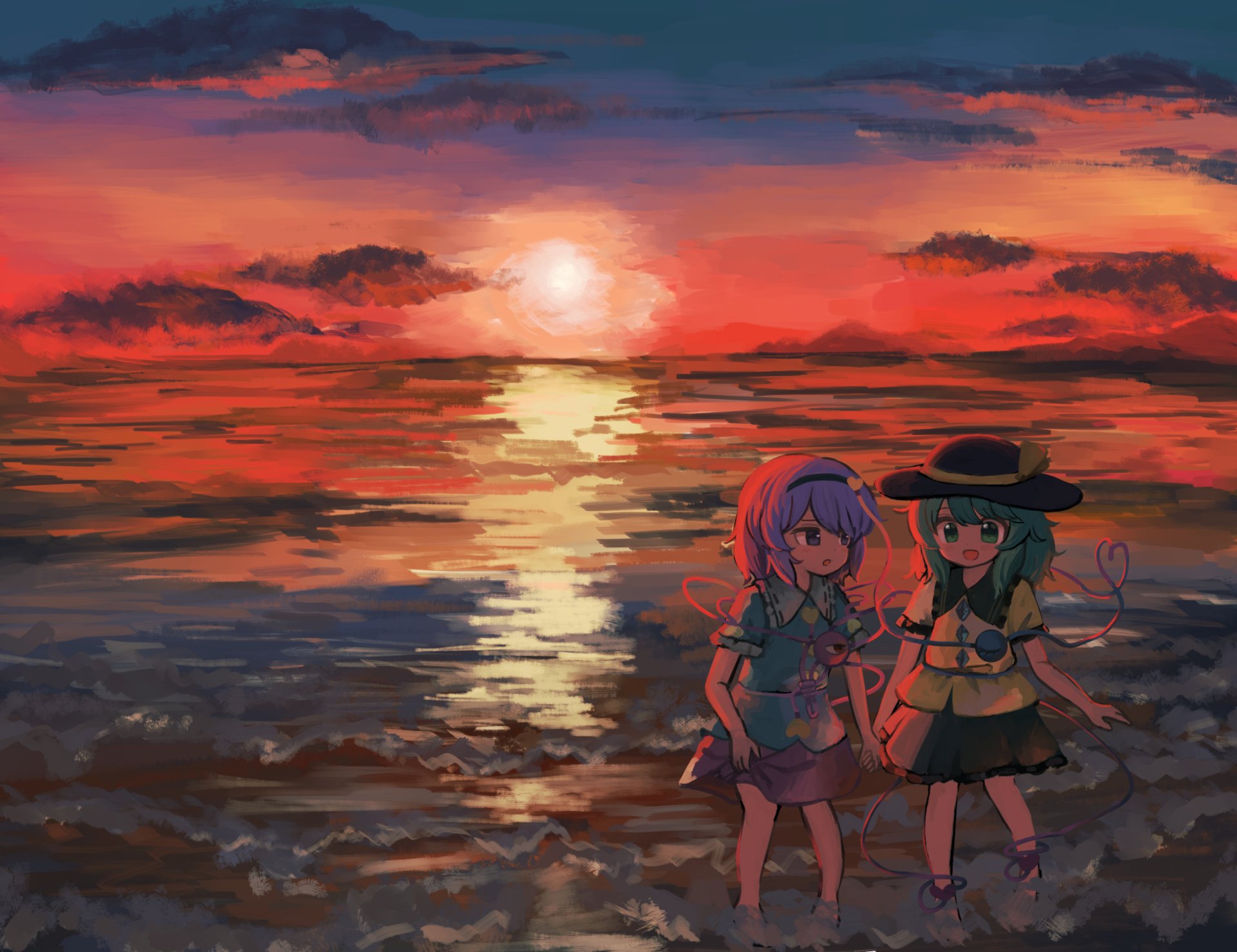 Download Satori Komeiji Koishi Komeiji Anime Touhou HD Wallpaper by プロ市民