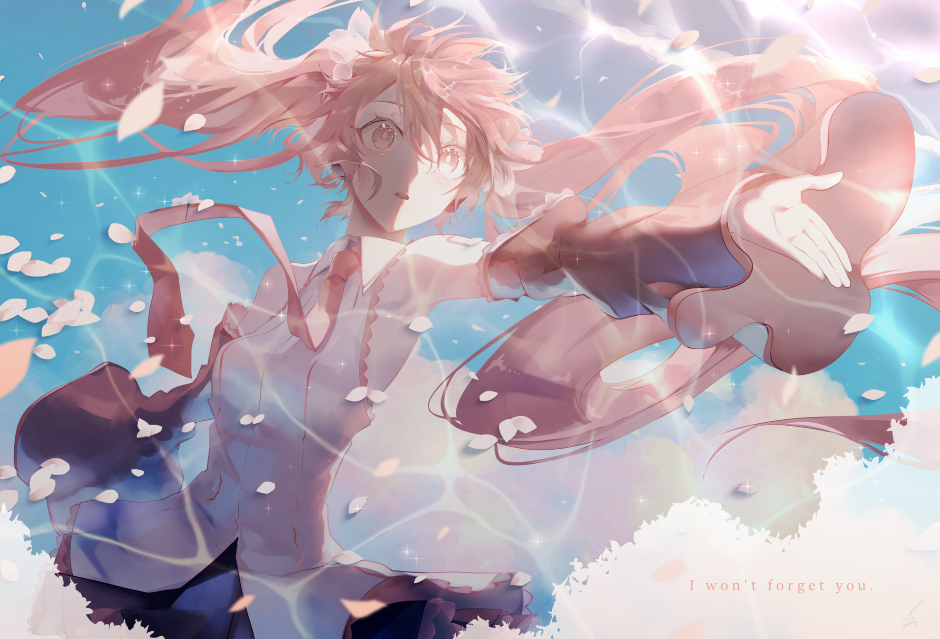 Download Sakura Miku Anime Vocaloid HD Wallpaper by Saihate