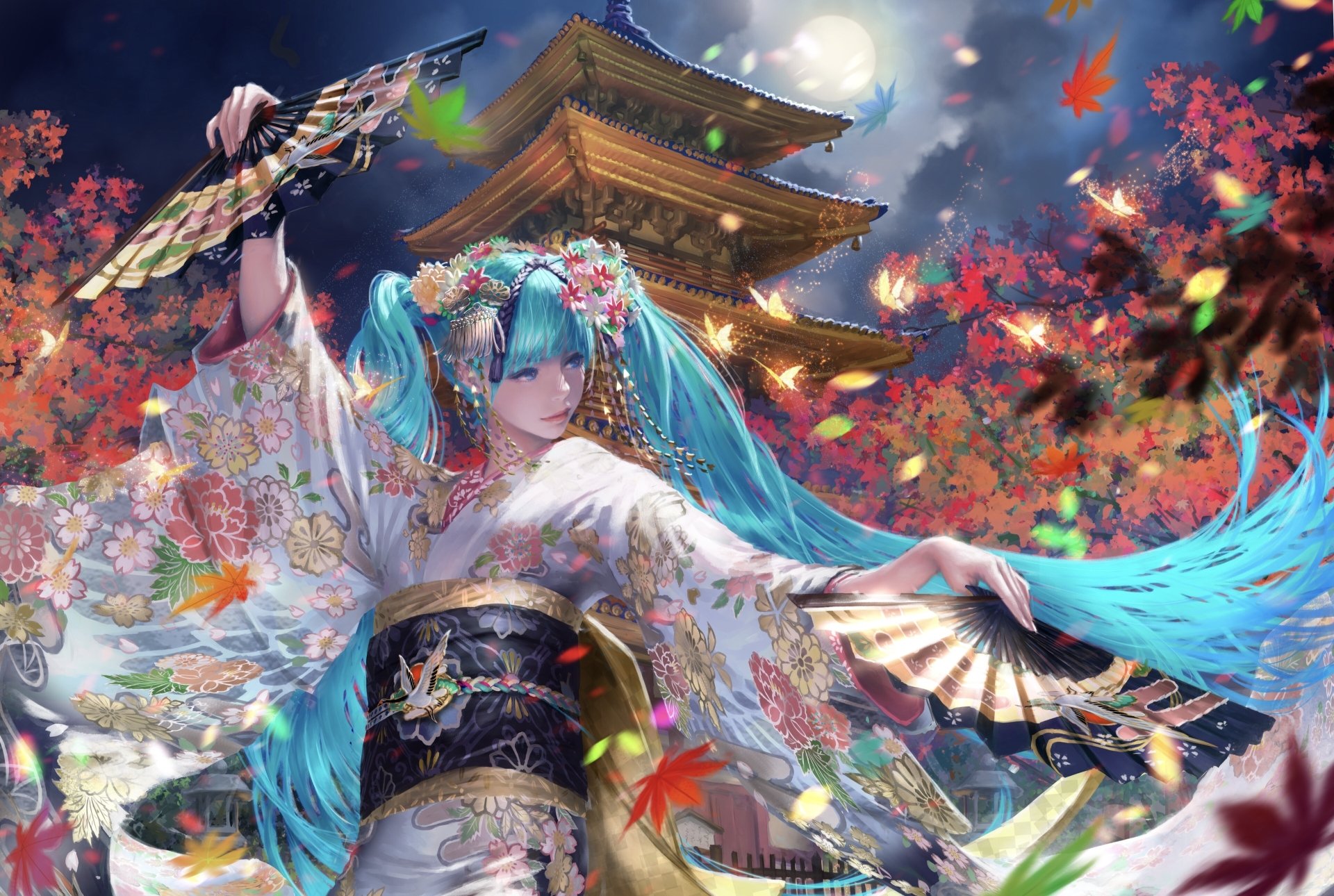 Download Hatsune Miku Anime Vocaloid 4k Ultra HD Wallpaper by マエコ