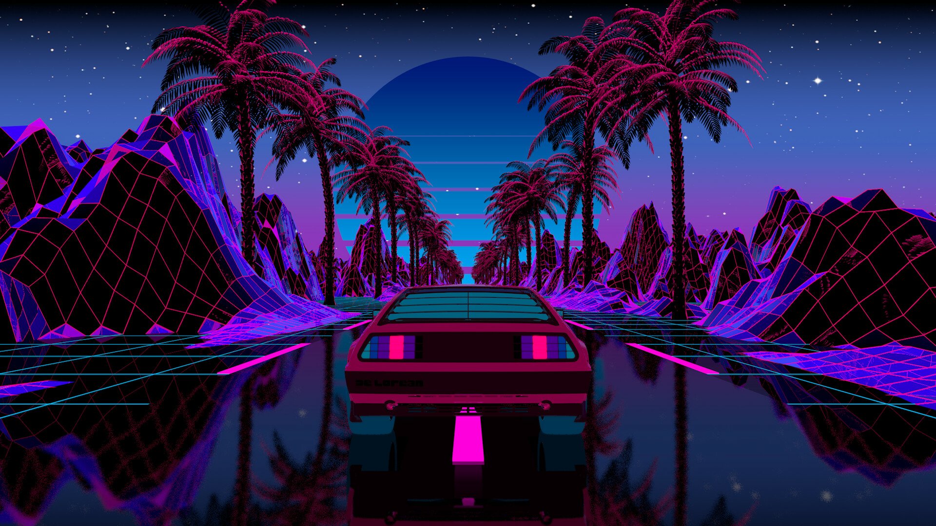 Retro Wave HD Wallpaper | Background Image | 1920x1080 - Wallpaper Abyss