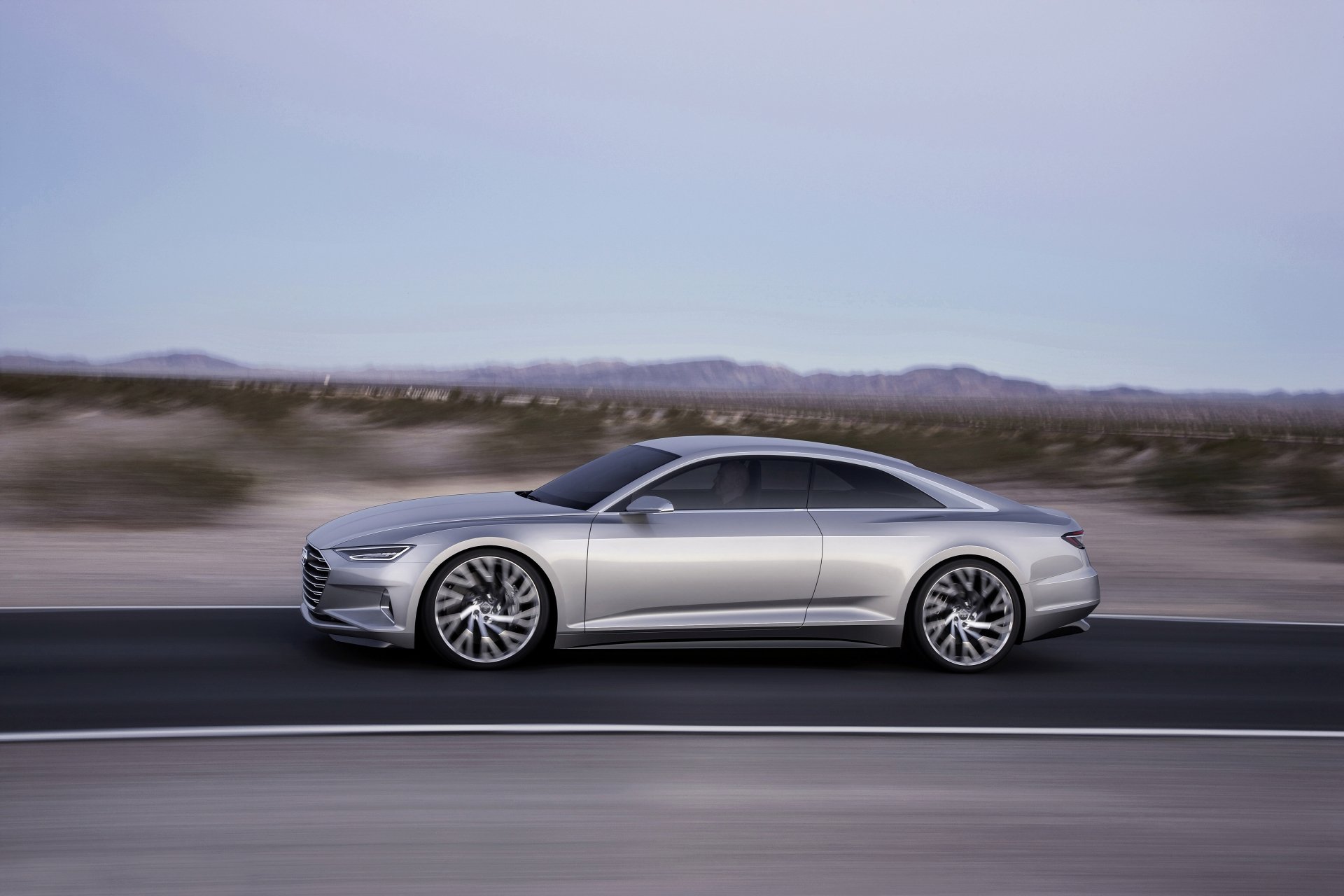 Download Compact Car Silver Car Car Audi Vehicle Audi Prologue 4k Ultra HD Wallpaper