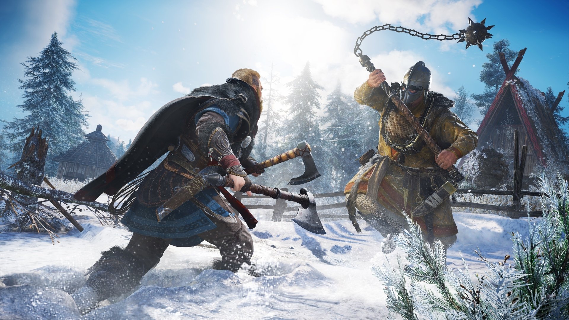 Download Snow Viking Warrior Video Game Assassin's Creed Valhalla 4k Ultra HD Wallpaper
