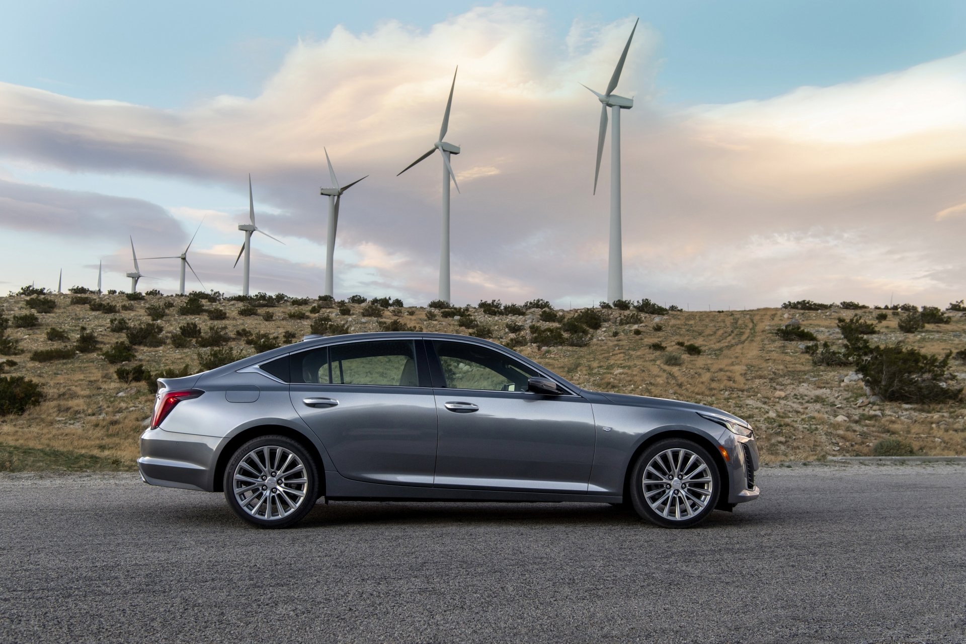 Download Silver Car Car Cadillac Vehicle Cadillac CT5 4k Ultra HD Wallpaper