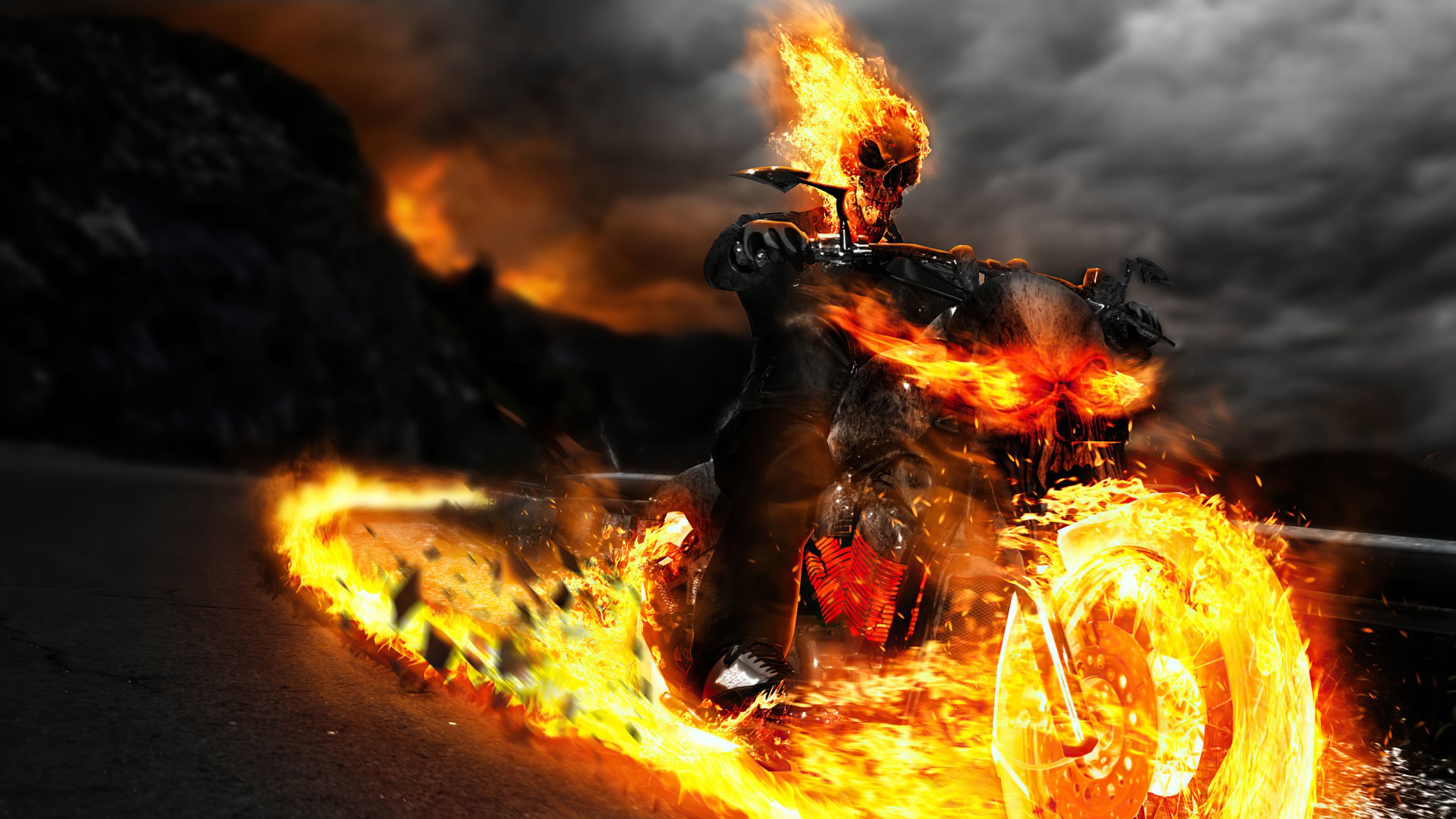 Download Comic Ghost Rider 4k Ultra HD Wallpaper by Alexlex Designs