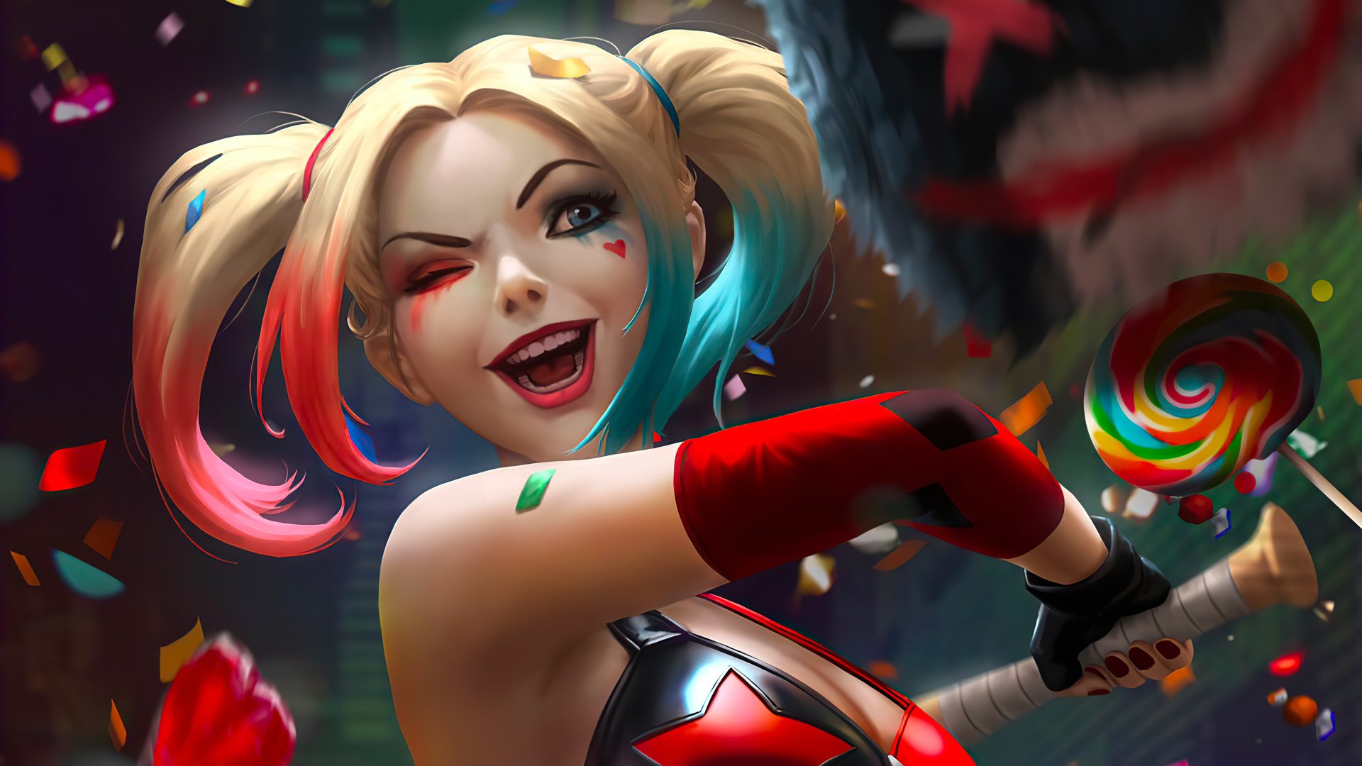 Download Twintails Blonde DC Comics Comic Harley Quinn K Ultra HD Wallpaper