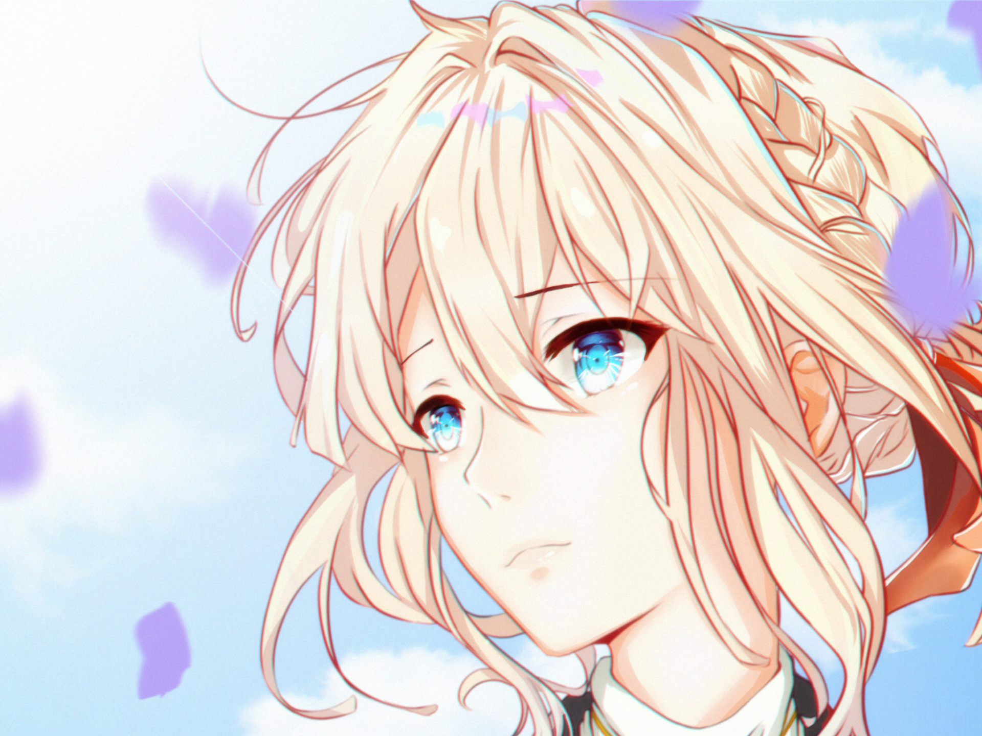 Download Blue Eyes Blonde Face Violet Evergarden (Character) Violet Evergarden Anime  HD Wallpaper by Mian.H