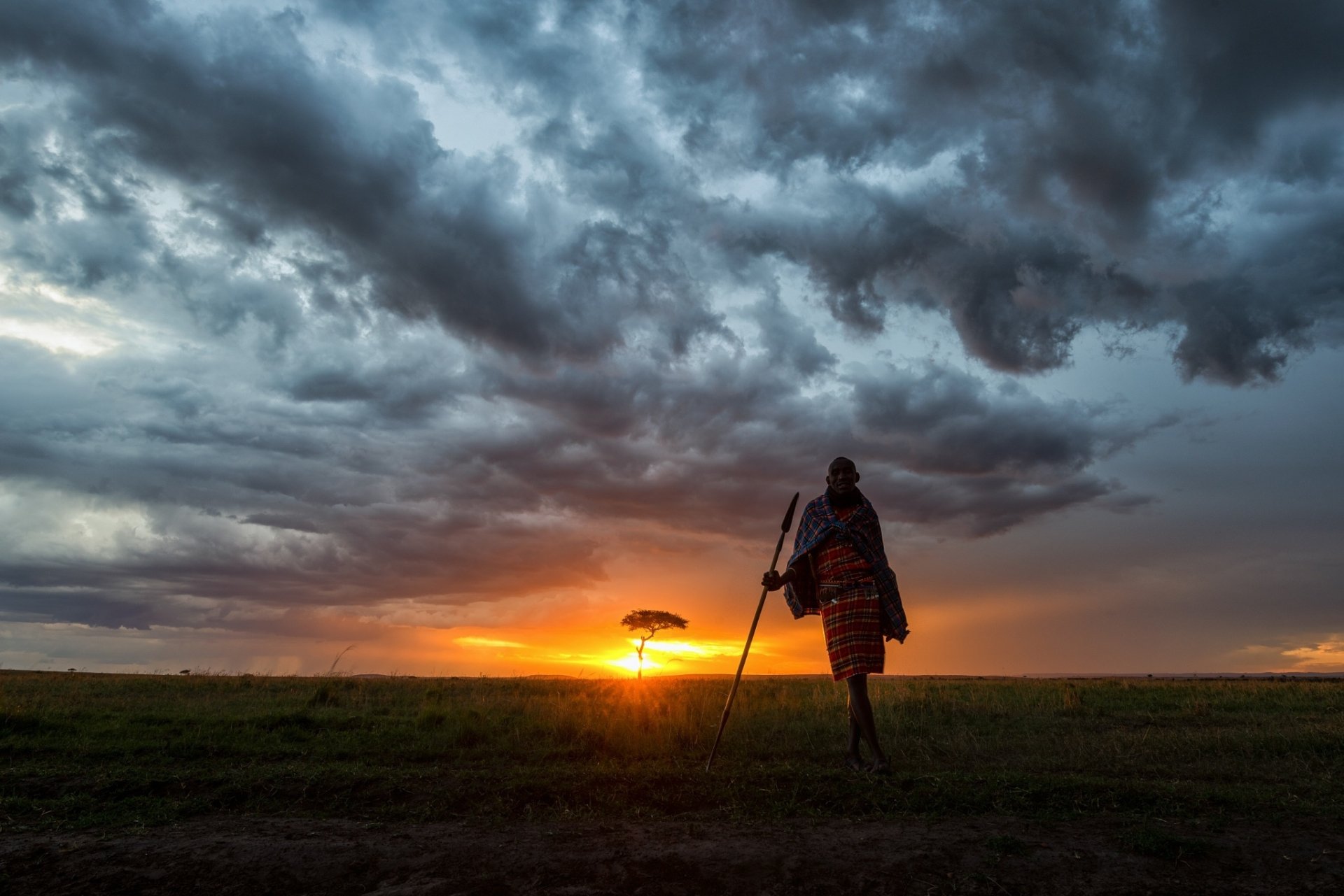Download Africa Kenia Photography Sunset HD Wallpaper