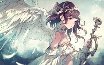Wallpaper sake, girl, anime, wings, pretty, angel, supernatural, japanese  for mobile and desktop, section сёдзё, resolution 1920x1200 - download