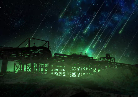 shooting star starry sky Anime Original HD Desktop Wallpaper | Background Image