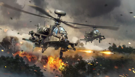 attack helicopter helicopter video game War Thunder Boeing Ah-64 Apache HD Desktop Wallpaper | Background Image