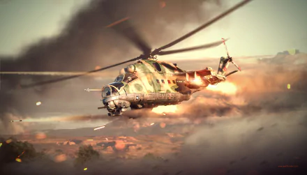 attack helicopter helicopter video game War Thunder Mil Mi-24 HD Desktop Wallpaper | Background Image