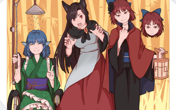 Kagerou Imaizumi Sekibanki (Touhou) Wakasagihime (Touhou) Anime Touhou HD Desktop Wallpaper | Background Image