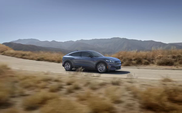 electric car SUV silver car car Ford Ford Mustang vehicle Ford Mustang Mach-E HD Desktop Wallpaper | Background Image