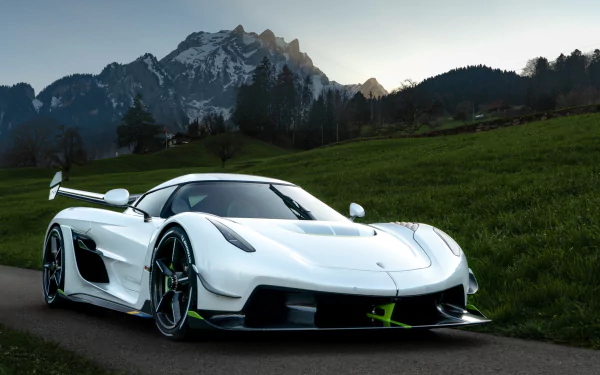supercar white car car Koenigsegg vehicle Koenigsegg Jesko HD Desktop Wallpaper | Background Image