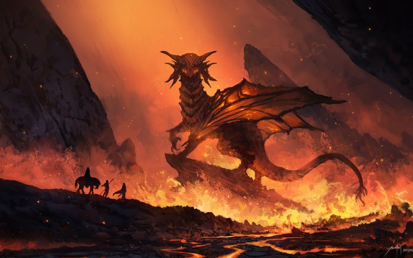 Fantasy Dragon Flame HD Wallpaper | Background Image