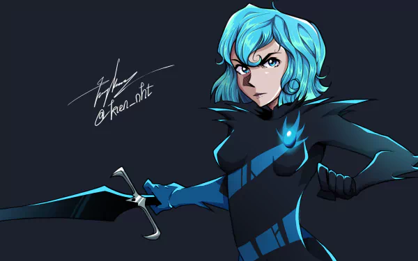blue eyes blue hair sword Tangled Cassandra (Tangled) TV Show Tangled: The Series HD Desktop Wallpaper | Background Image