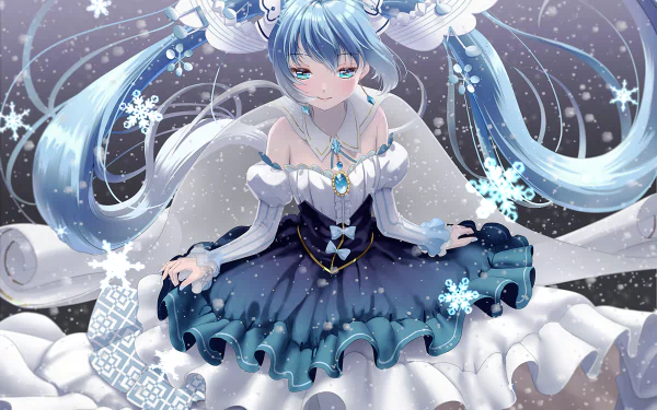 Yuki Miku Anime Vocaloid HD Desktop Wallpaper | Background Image