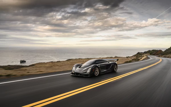 black car supercar car vehicle Czinger 21C HD Desktop Wallpaper | Background Image