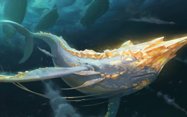 HD PC desktop wallpaper featuring a detailed underwater scene from Bilgewater in League of Legends, also tied to the Legends of Runeterra video game universe.