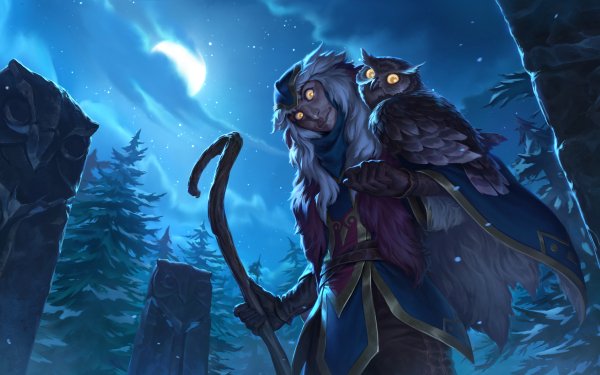 Video Game Legends of Runeterra Owl Freljord Shaman HD Wallpaper | Background Image