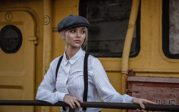 hat woman model HD Desktop Wallpaper | Background Image