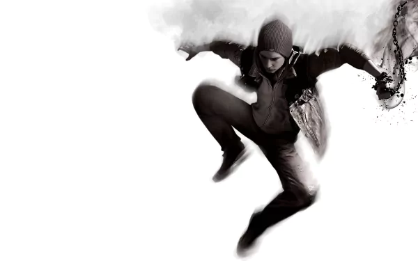  Delsin Rowe in The Air Holding A Chain