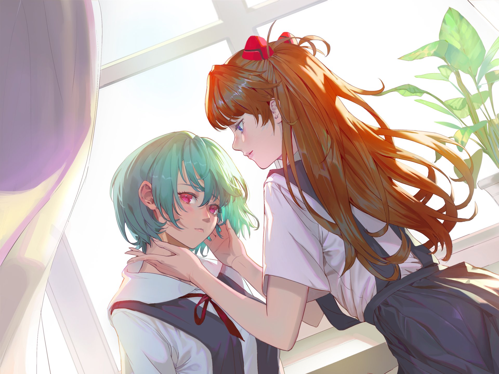 Download Rei Ayanami Asuka Langley Sohryu Anime Neon Genesis Evangelion HD Wallpaper by Eewing