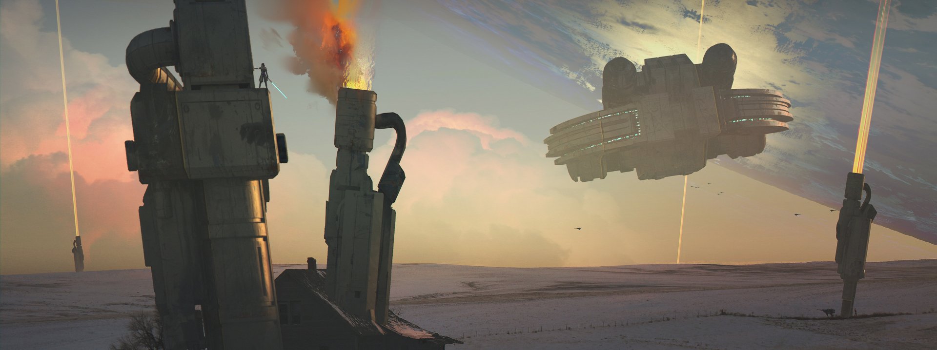 Download Sci Fi Spaceship HD Wallpaper by Arson Liu