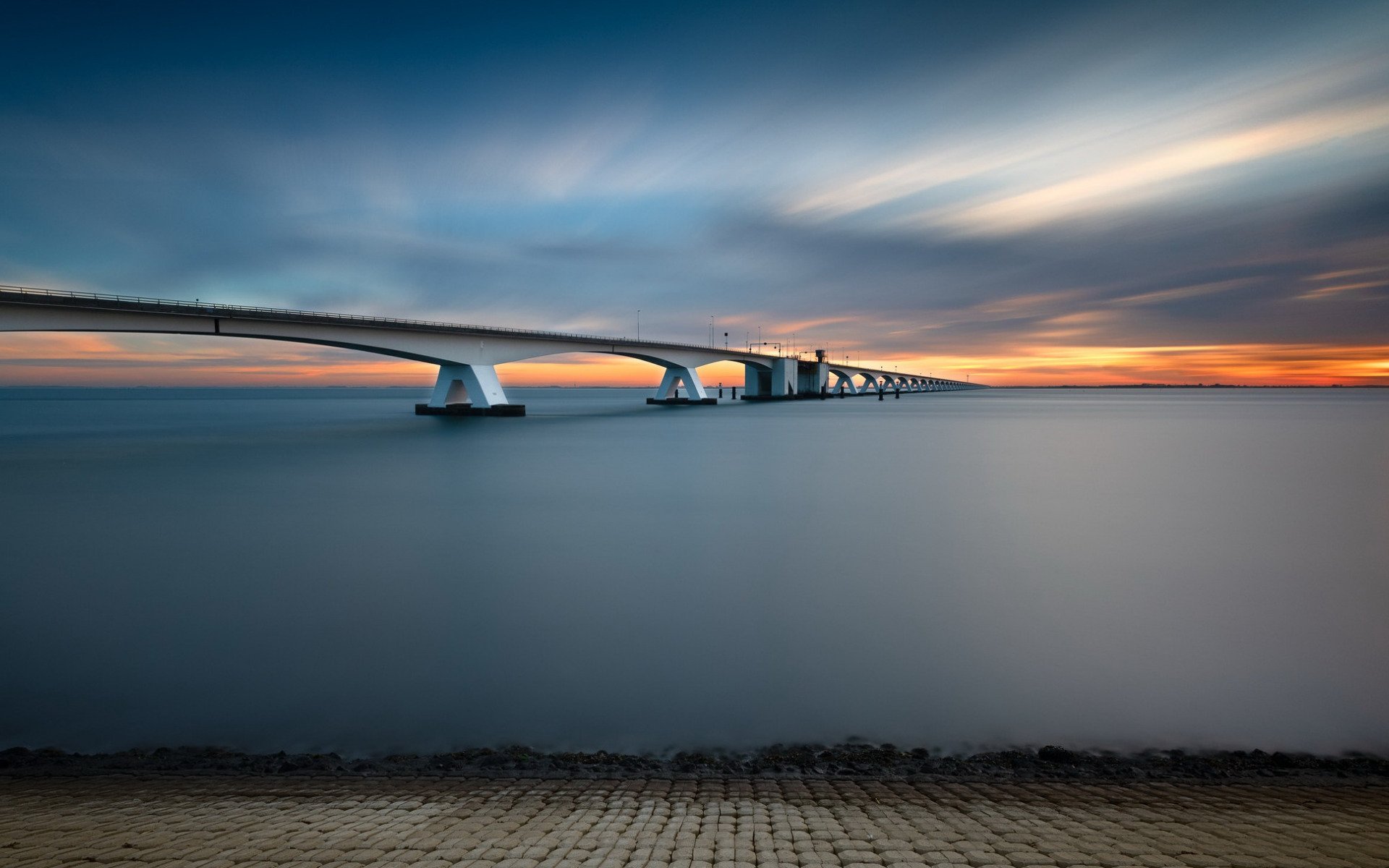 Download Zeeland Bridge Netherlands Man Made Bridge HD Wallpaper