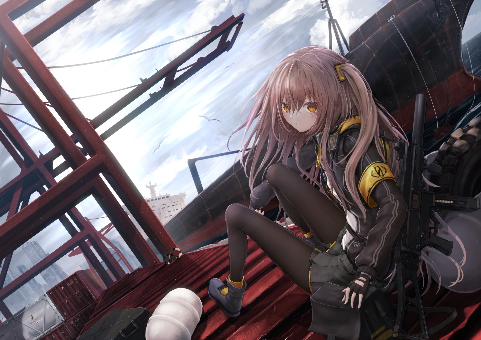 Download UMP45 (Girls Frontline) Video Game Girls Frontline HD Wallpaper by Shumeia
