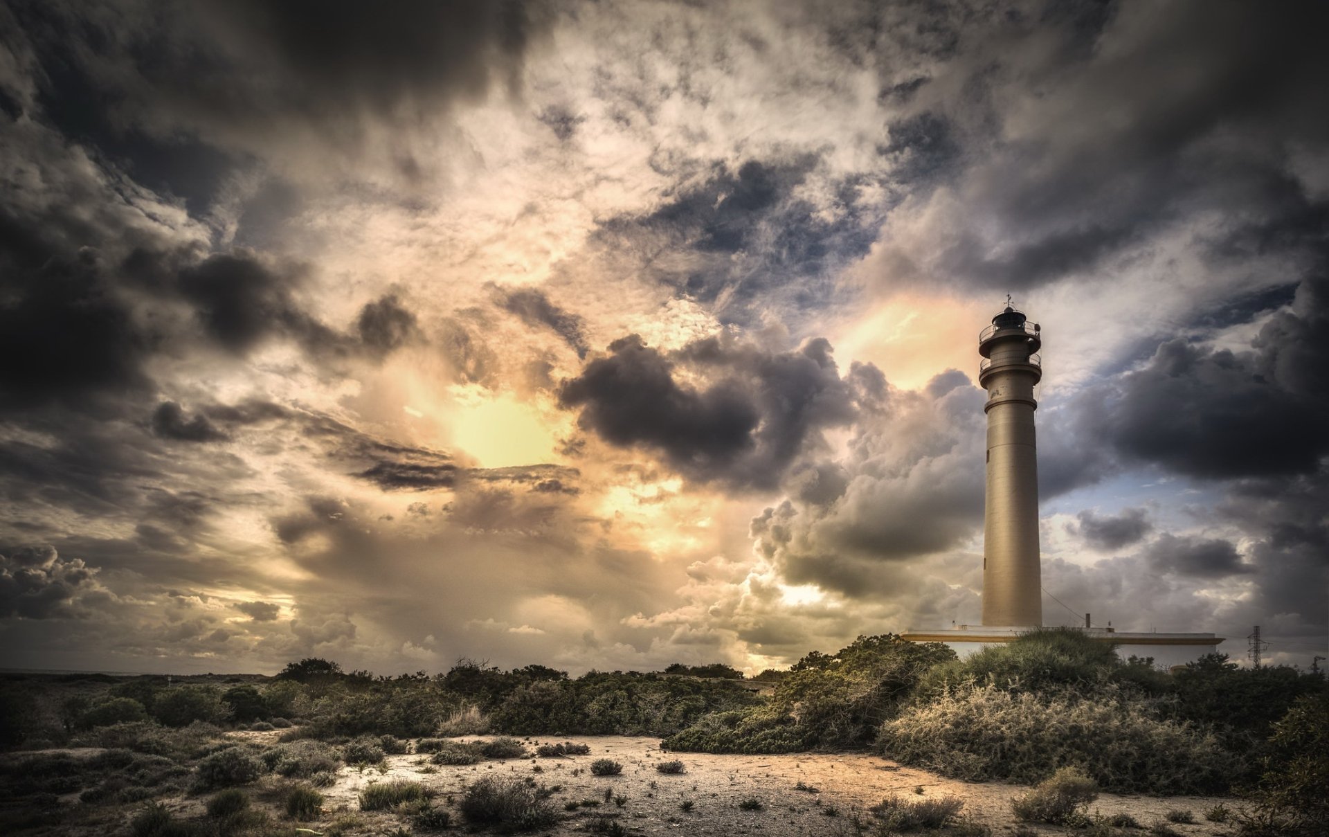 Download Man Made Lighthouse HD Wallpaper | 2047x1289 | Wallpaper Abyss