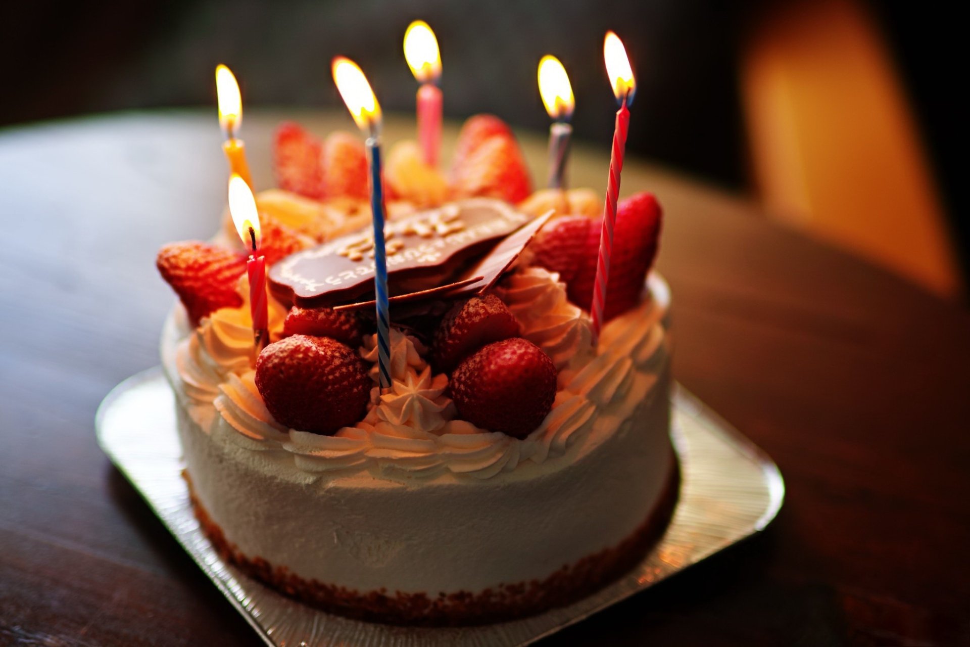 Download Candle Cake Holiday Birthday HD Wallpaper
