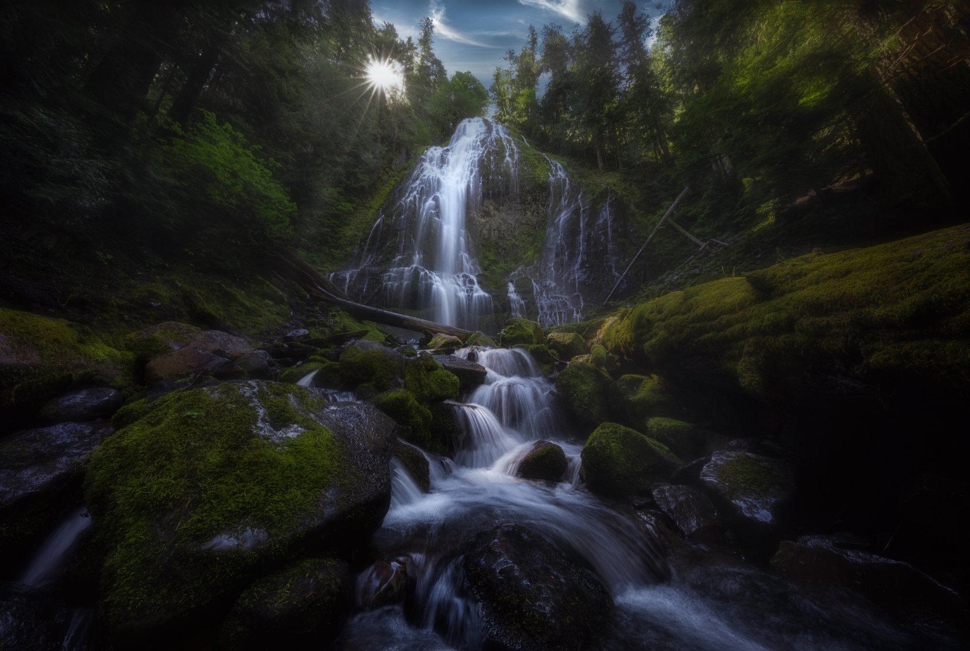 Download Stone Stream Moss Nature Waterfall 4k Ultra HD Wallpaper