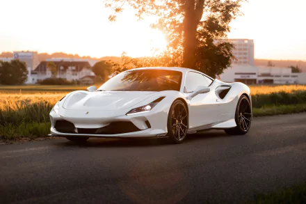 supercar white car Ferrari car vehicle Ferrari F8 Tributo HD Desktop Wallpaper | Background Image