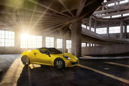 yellow car Alfa Romeo Alfa Romeo 4C Spider car vehicle Alfa Romeo 4C HD Desktop Wallpaper | Background Image